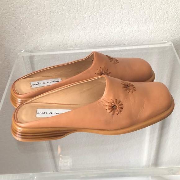 Vintage Y2K Croft & Barrow Leather Mule Slides - Picture 3 of 12
